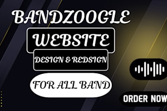 band studio wix bandzoogle website design store music page merch store listing
