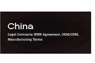 draft china oem odm contract mold nnn agreement mou eula lease manufacturing ppm