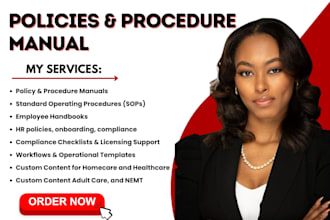 write policy and procedure manual for homecare health care adult care nemt sops