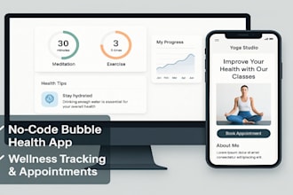 design and launch a custom bubble io, flutter flow health and wellness app
