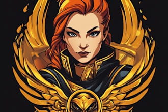 design fantasy game logo with cool unique magic style