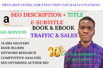 kdp book description book blurb book description SEO title, subtitle, author bio