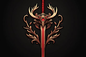 create unique fantasy cyberpunk horror logo for games books