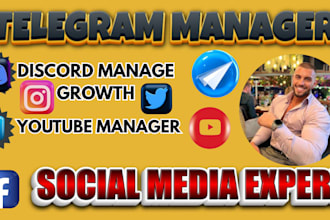 be telegram community manager, discord manager, you tube manager sales growth