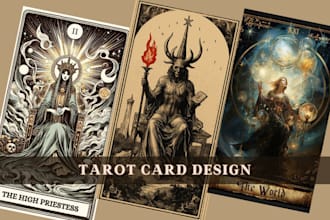 design tarot card design game card illustration design tcg playing card design