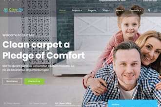 design a cleaning wordpress website with booking koala setup