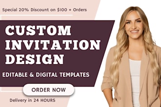 design canva birthday invitation canva wedding  card, digital templates for etsy