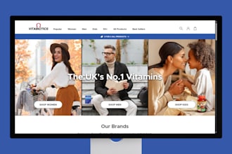 design vitamin shopify store vitamin supplement multivitamin nutritional website