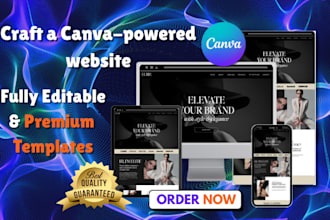 build responsive canva website design canva templates wix website landing page