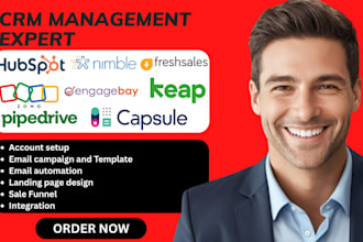 setup hubspot crm zoho pipedrive freshsales engagebay capsule crm nimble keap