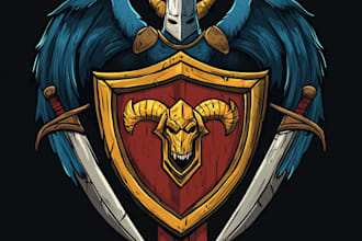 make original medieval, fantasy, rpg, mmorpg game logo title