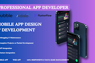 build new or complete your bubble adalo flutterflow mobile and web application