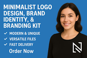 do minimalist logo design, brand identity and branding kit