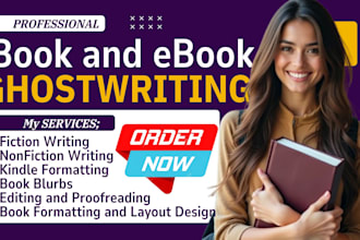 be ebook writer, ebook ghostwriter, fiction, nonfiction KDP book description