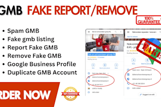 report to remove fake gmb account spam google my business duplicate gmb listings