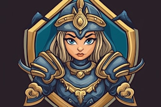 make fantasy game logo with cool unique magic style