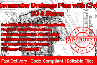 create your stormwater drainage plan with 3d and stamp