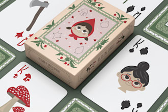 draw playing cards, card game, poker cards, board game, card box design lineart