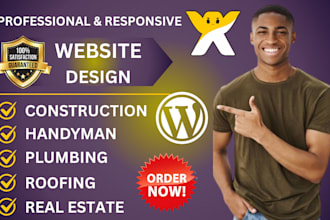 design converting construction roofing plumbing handyman real estate wix website