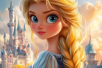 draw disney cartoon style character design