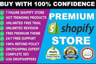 set up 7 figure shopify store design, shopify website shopify dropshipping store