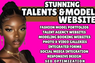 modeling website design talent agency website fashion model website