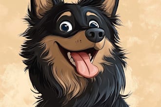 make your pet portrait into cute disney style