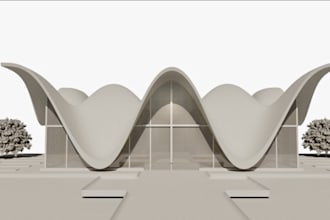 architectural 3d model in rhino7, 8 twinmotion render parametric design sketchup
