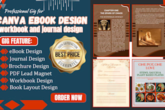 kdp canva ebook design workbook journal design booklet lead magnet fillable PDF