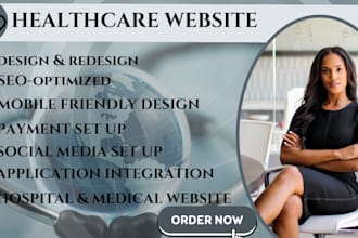design healthcare website  dental website clinic and blog website