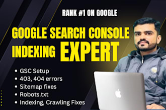 fix all google search console errors, 404, no indexing, etc