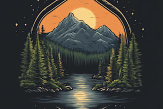 make vintage retro outdoor badge design for t shirt or logo