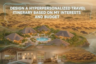 design a hyperpersonalized travel itinerary based on your interests and budget