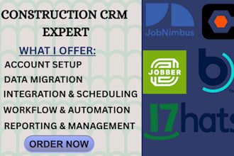 setup custom construction CRM procore buildertrend jobnimbus coconstruct jobber