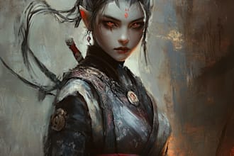 create fantasy character portrait art