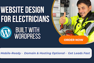 build a mobile optimized electrician website with optional hosting and domain