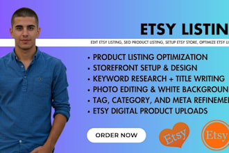 edit etsy listing, seo product listing, setup etsy store, optimize etsy listings