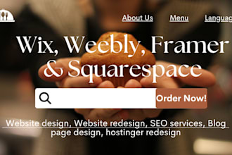 wix website design, wix website redesign, framer, weebly, squarespace design seo