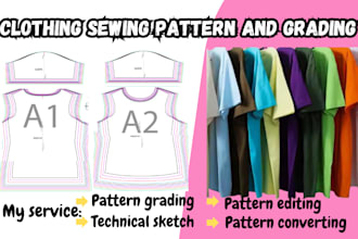 do pattern grading techpacks cad pattern for all garment pattern