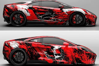 create clean and creative vehicle wrap for car