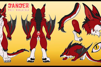 draw furry reference sheet, fursona character design furry art ref sheet