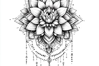 create for you a unique mandala tattoo design in my style
