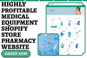 design medical equipment shopify health store medical equipment pharmacy website