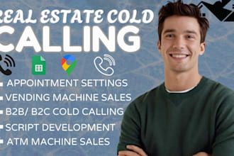real estate calls b2b b2c cold caling vending machine atm machine telemarketing
