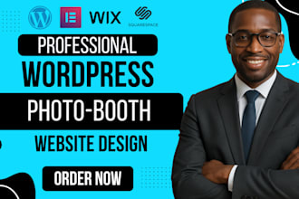 create photo booth website, 360 photo booth, wordpress website, wix website
