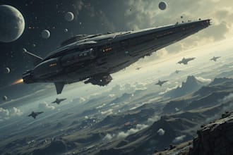 do a sci fi spaceship art