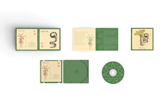 design unique abstract music album cover art