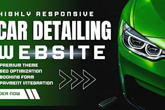 car detailing auto detailing car wash website car dealership car rental website