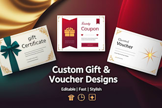 design modern gift certificates, coupons, and vouchers