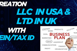 register a USA llc and a UK ltd company formation and an ein